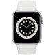 Apple Watch Series 6 40mm Silver Aluminum Case with White Sport Band (MG283)